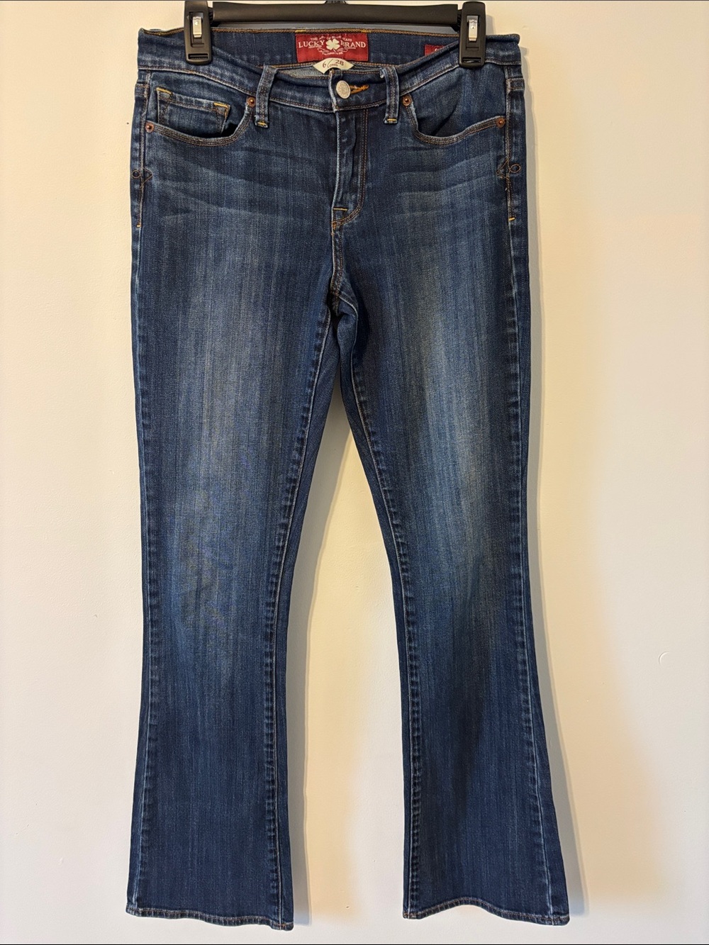 Lucky Brand Mid-Rise Blue Flare Jeans